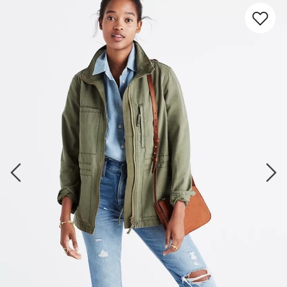 Madewell Fleet Utility Jacket Army Green Size S